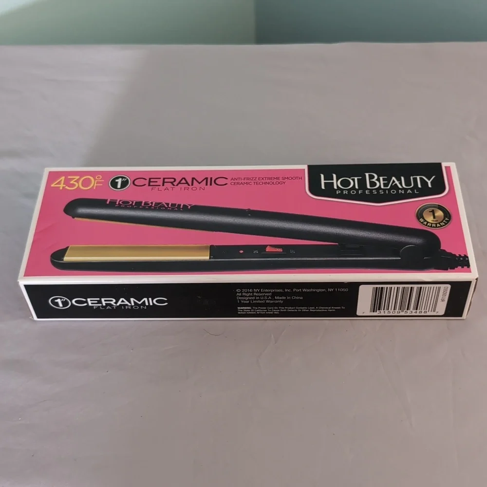 New In Box Hot Beautiful Professional 1 inch Ceramic Flat Iron
